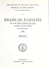 Index of Heads of Families for Maine Families